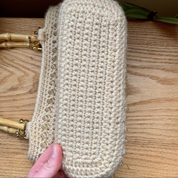 VINTAGE Woven Mini Beaded Boho Handbag Purse - Picture 7 of 10